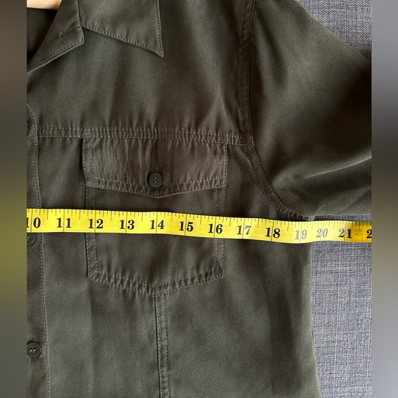 Northern Reflections Olive Green Soft-Touch Utility Shacket | Lightweight Layer - Picture 8 of 8